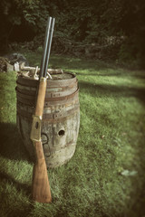 Winchester Centennial '66 Rifle and Old Barrel. Winchester Centennial '66 Rifle and an old barrel...