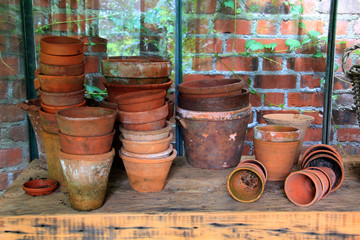 Terracotta flower pots