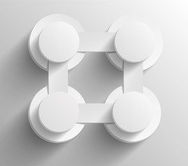 Modern graphic diagram connection of your data with each other