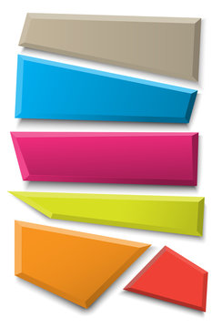 set of colorful abstract forms for promotional text
