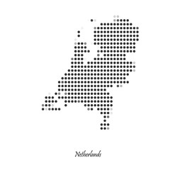Dotted map of Netherlands for your design