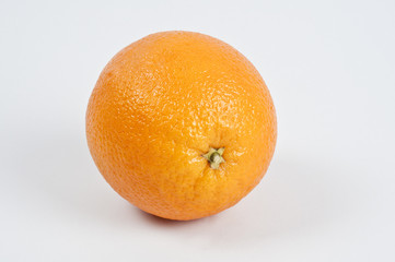 fresh orange fruit on white background 