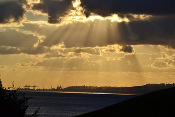 Sunset over the city İstanbul