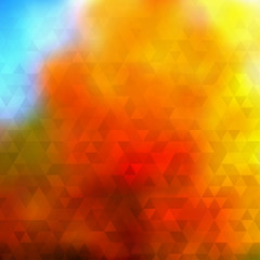 Abstract autumn background of triangles