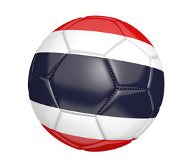 Obraz premium Soccer ball with the country flag colors of Thailand