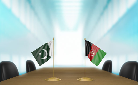 Pakistan And Afghanistan Relations And Trade Deal Talks 3D Rendering