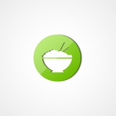 Rice in plate web icon