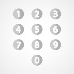 Numbers set web icon
