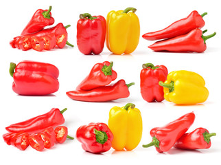 Sweet pepper isolated on a white background