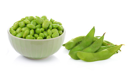  soybeans on white background
