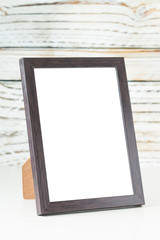 Frame on wood table