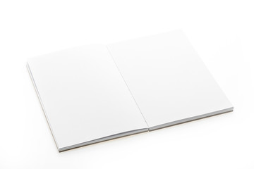Blank note book paper isolated