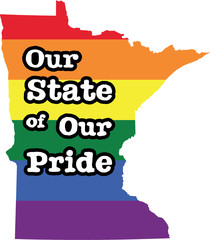 Minnesota gay pride vector state sign
