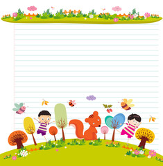 Fototapeta premium design elements for notebook, diary. Goodbye summer. Hello autumn