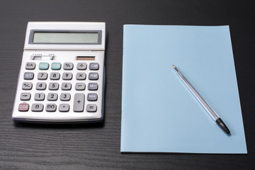 電卓とノート