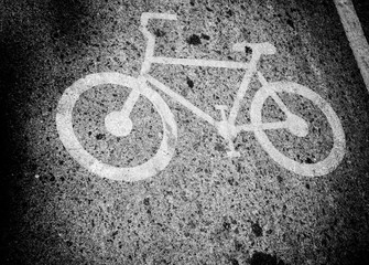 Bicycle road sign