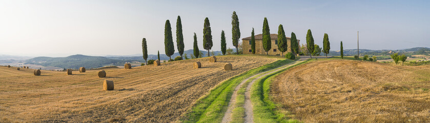 Fototapety  droga do farmy w Toskanii we Włoszech