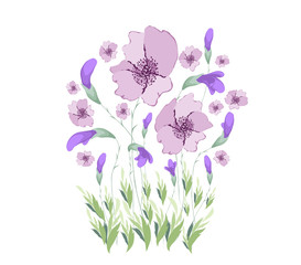 Floral Art Watercolor painting Original Flower