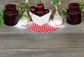 Kirschmarmelade mit Textfreiraum