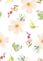 Watercolor flower pattern