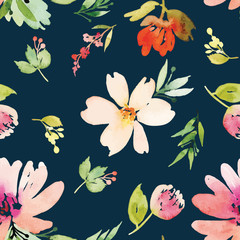 Watercolor flower pattern