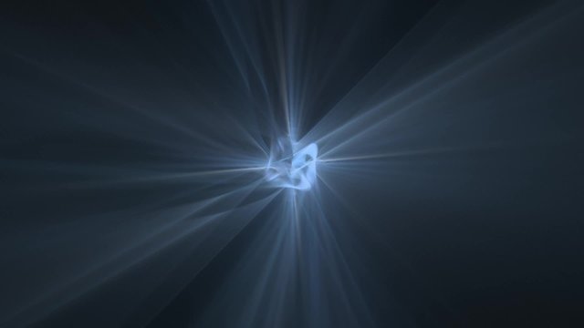 Fraktal Animation strahlend aus der Mitte