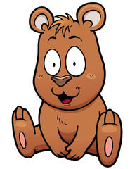 Vector illustration of Cartoon Bear