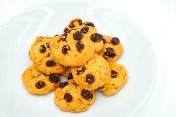 Raisin and cornflake cookies