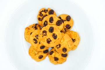 Raisin and cornflake cookies