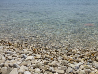 Strand in Novigrad, Kroatien