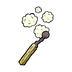cartoon burnt match