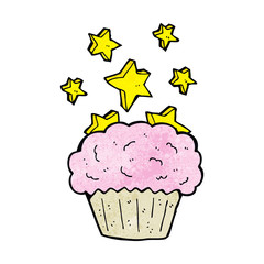 cartoon magical cupcake