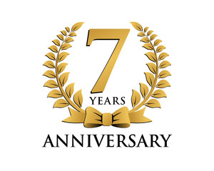 anniversary logo ribbon wreath 7