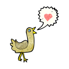 cartoon singing bird