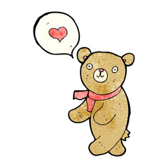 cartoon bear in love