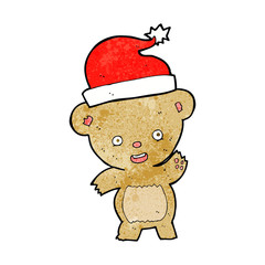 cartoon christmas teddy bear