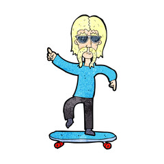 cartoon old skater