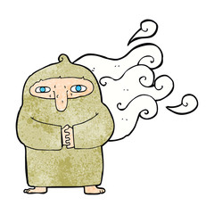 cartoon smelly monk