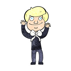 cartoon man wearing bow tie