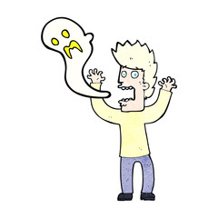 cartoon man possessed by ghost