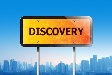 Obraz premium discovery on traffic sign