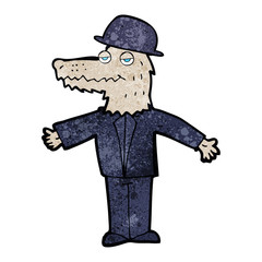 cartoon werewolf wearing hat