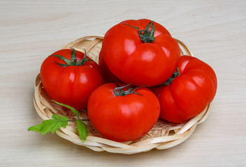 Tomato in the basket