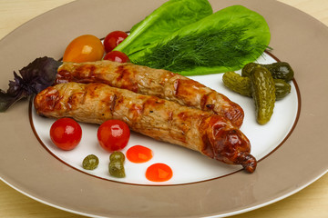 Grilled sausages
