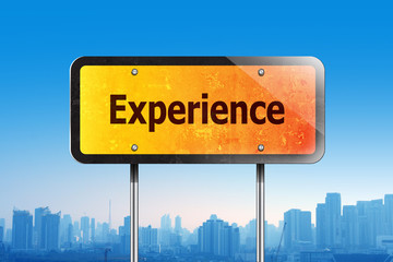 Obraz premium experience on traffic sign