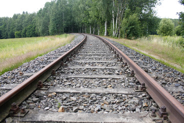 Fototapeta premium rail railroad gleis schiene