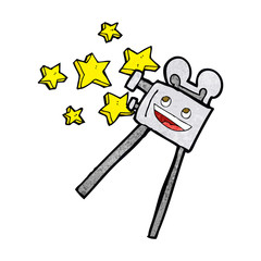 cartoon old movie camera