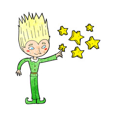 cartoon magical christmas elf