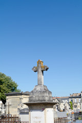 Fototapeta premium Graveyard cross in cemetery