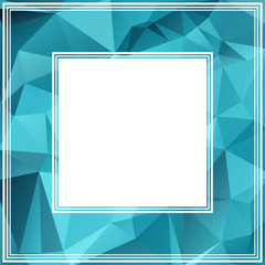 blue polygonal border